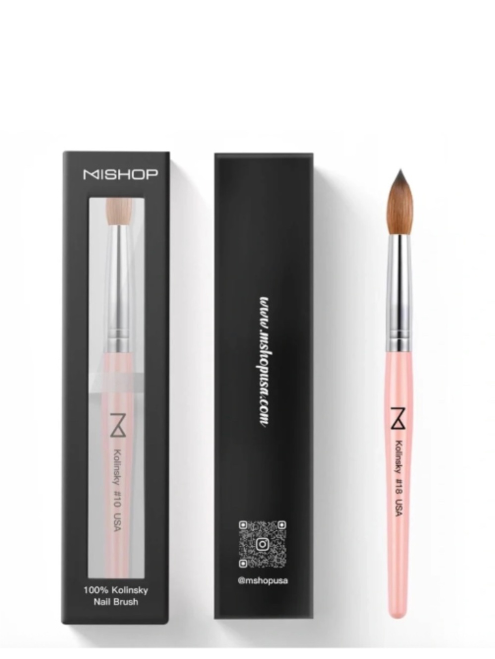 M Shop Professional Kolinsky Acrylic Nail Brush Size 18